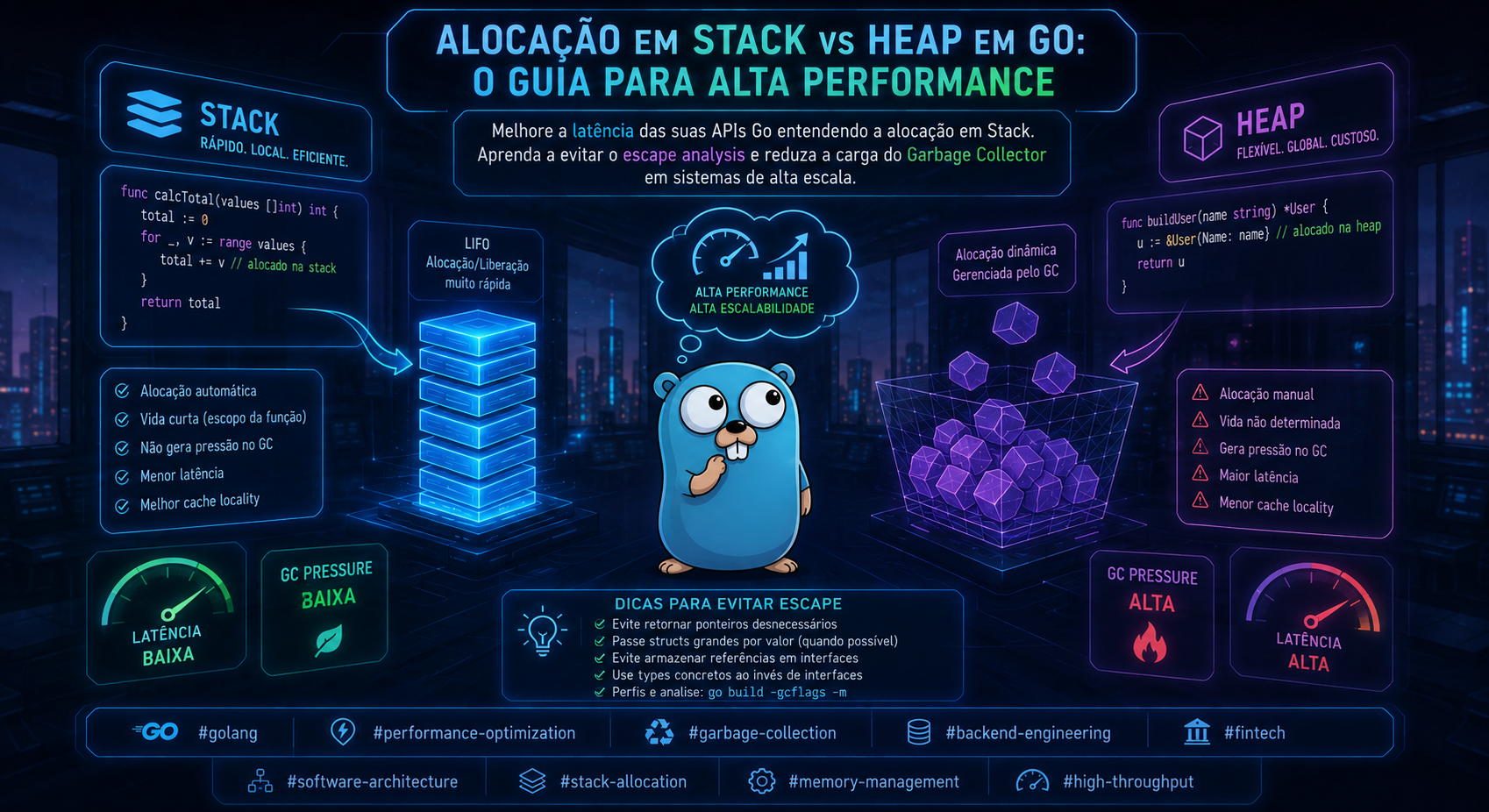 Alocação em Stack: O Segredo Invisível da Performance em Go
